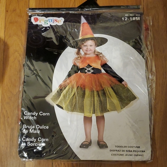 Toddler Girls "Candy Corn Witch" Costume - Picture 1 of 4